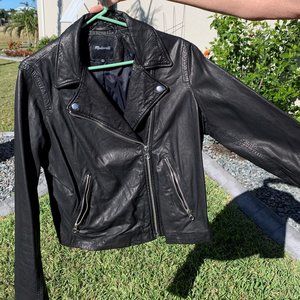 Madewell XXL Black Leather Jacket